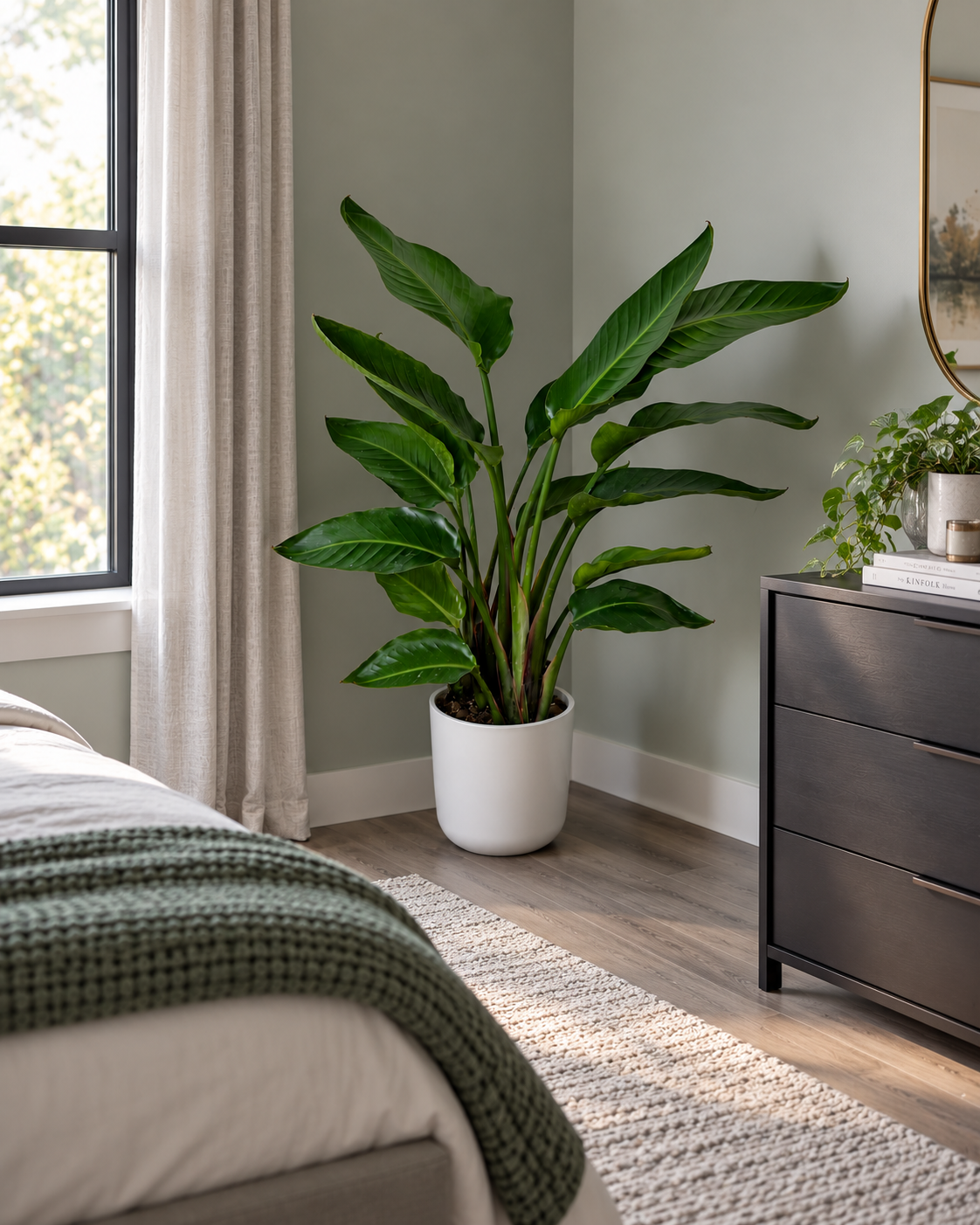 10-inch Bird of Paradise plant in a bedroom