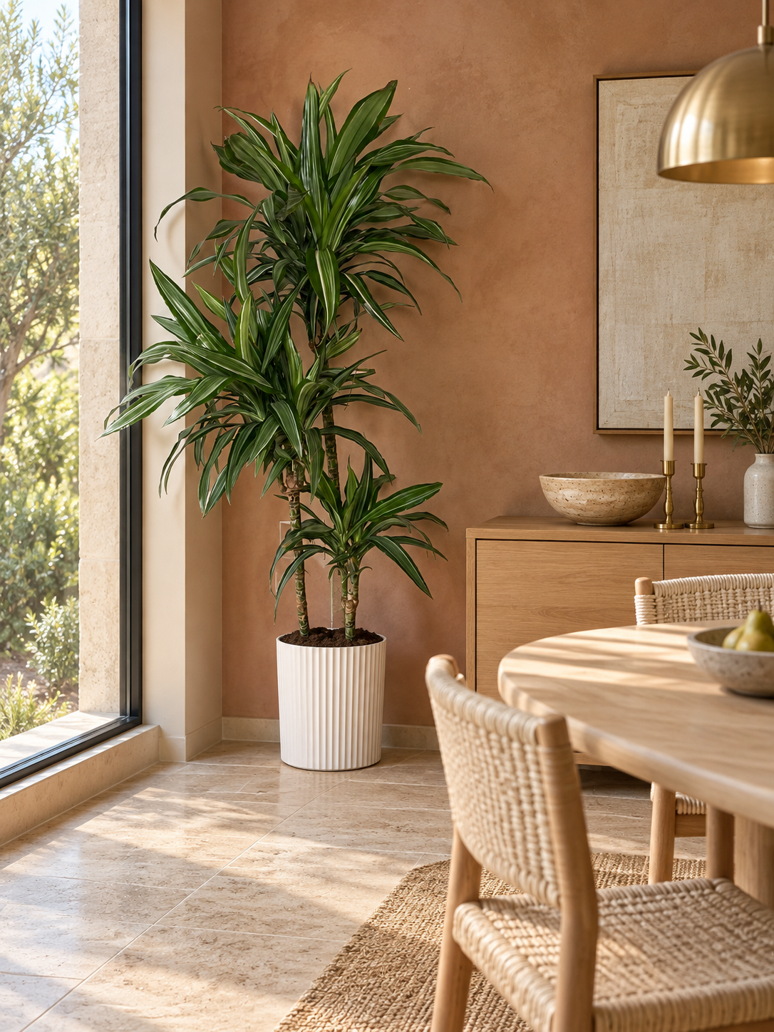 10" Dracaena Warneckii Jumbo Cane 3-2-1