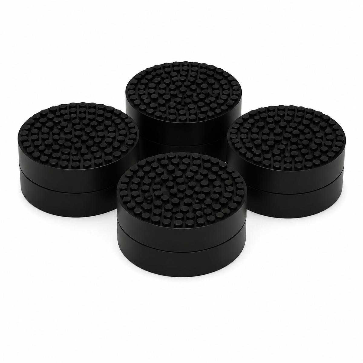 Pack of 4 black plant risers for indoor plant pots