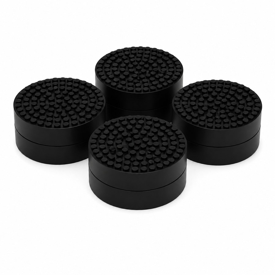 Pack of 4 black plant risers for indoor plant pots